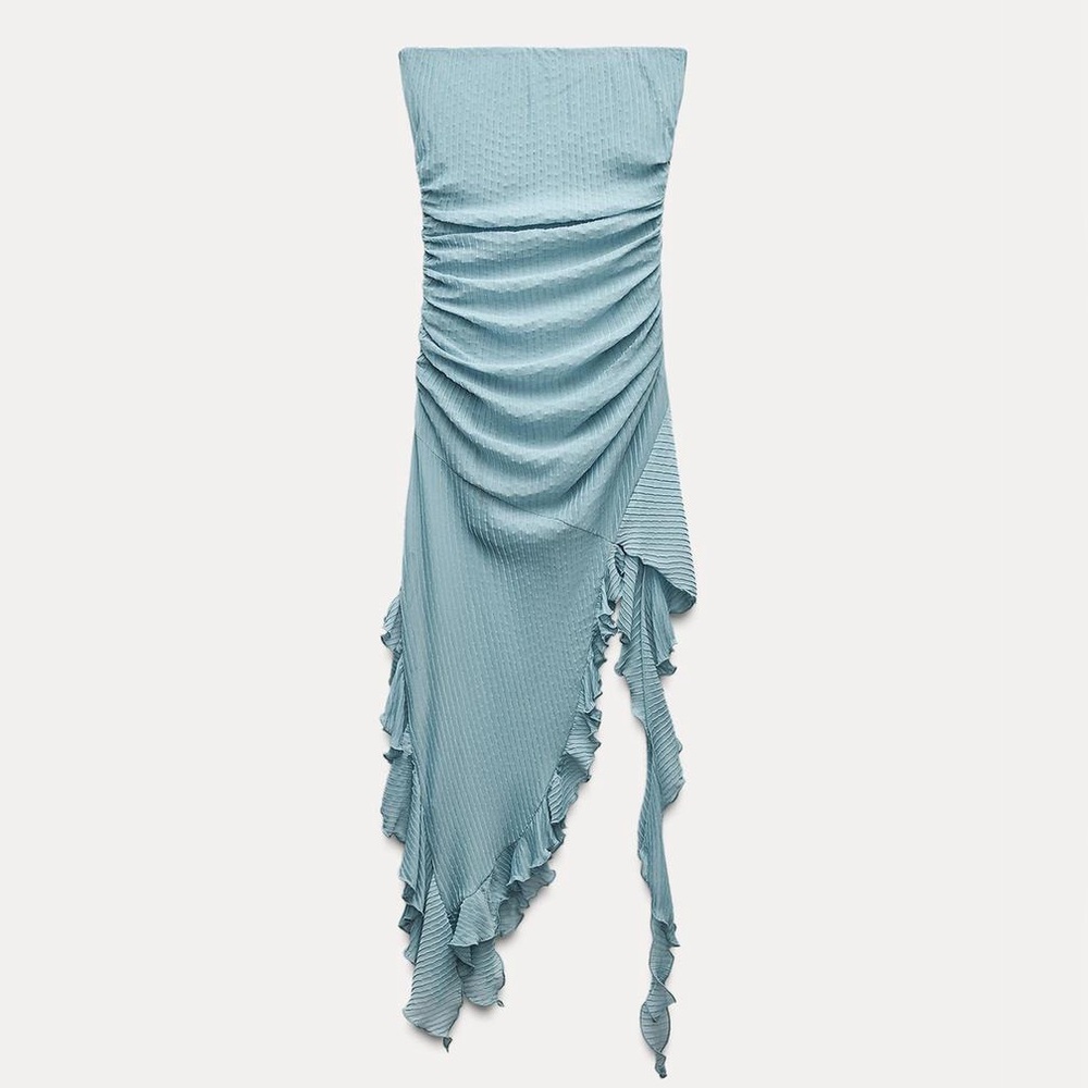 Zara pleated ruffle dress